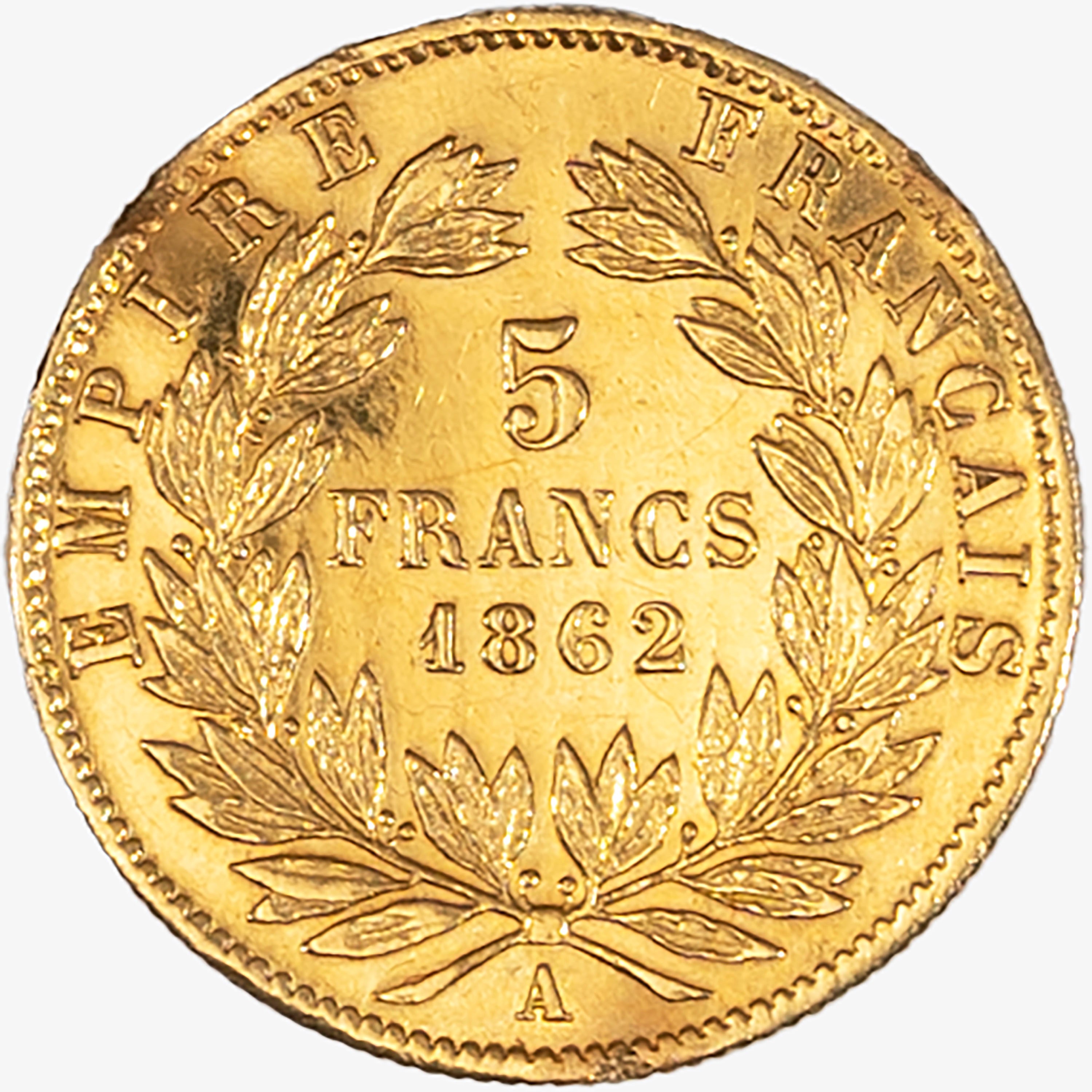 Francia, Napoleone III, 1852-1870 - Francia, Moneta da 5 franchi, 1862