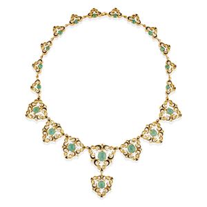 Collana con smeraldi