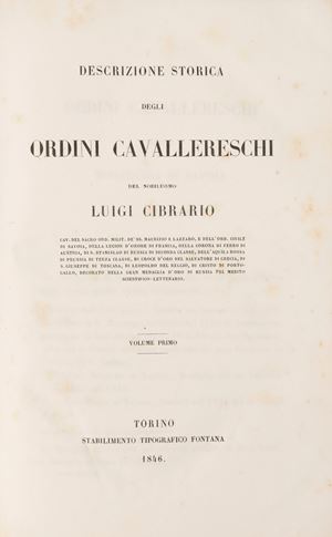 Historical description of the chivalric orders