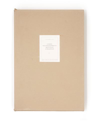 Codex Paleographicus Helvetiae Subalpina, 1957, in folio