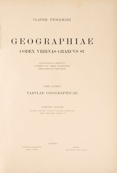 Tolomeo, Geographiae Codex Urbinas Graecus 82, 1932