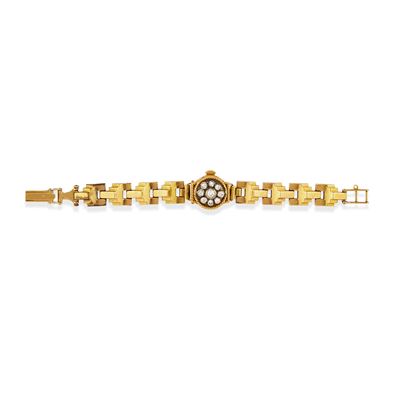 Orologio in oro giallo 18k e argento