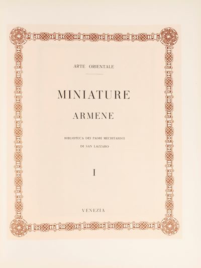 Miniature Armene, Venezia, Casa Editrice Armena San Lazzaro, 1966