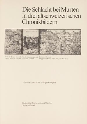 Die Schlacht bei Murten in drei altschweizerischen Chronikbildern