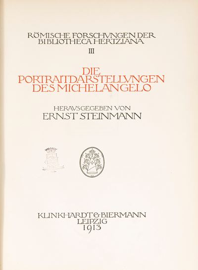 Michelangelo, Le Portraitdarstellungen des Michelangelo, 1913
