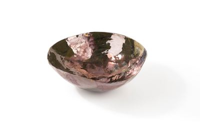 Coppa in ceramica policroma smaltata