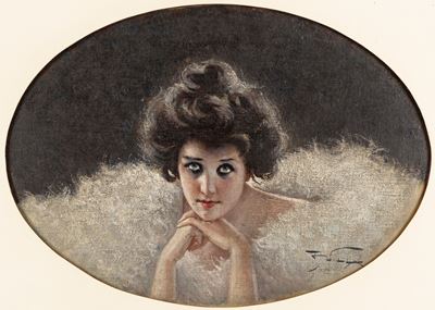 La modella, olio su tela