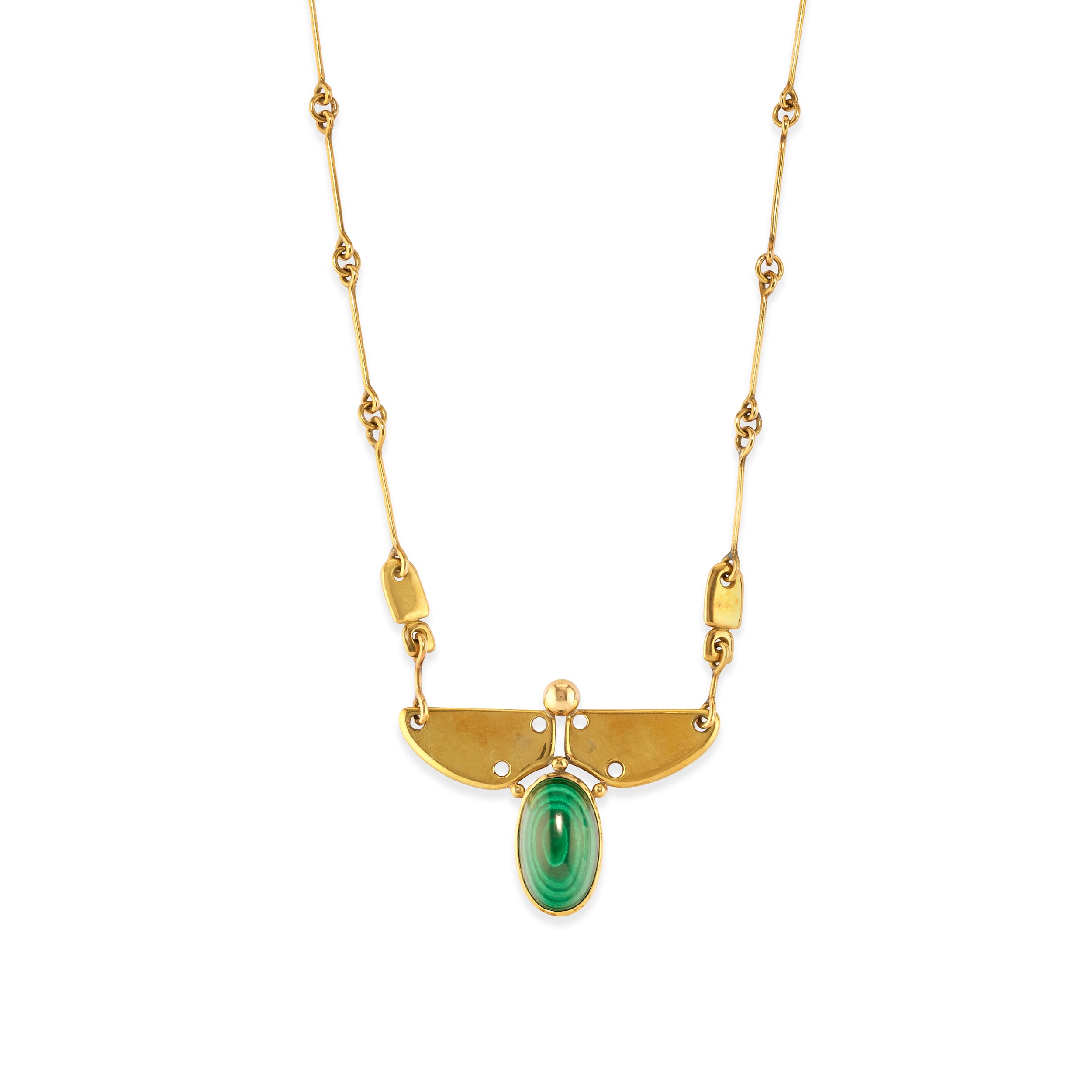 Pao Ying Wang - Demi-parure in oro giallo 18k con malachite