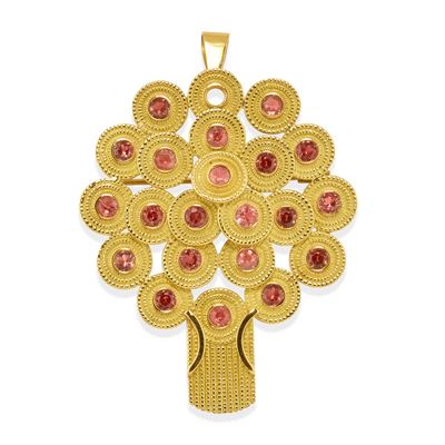 Pendente Spilla con Pietre di Colore