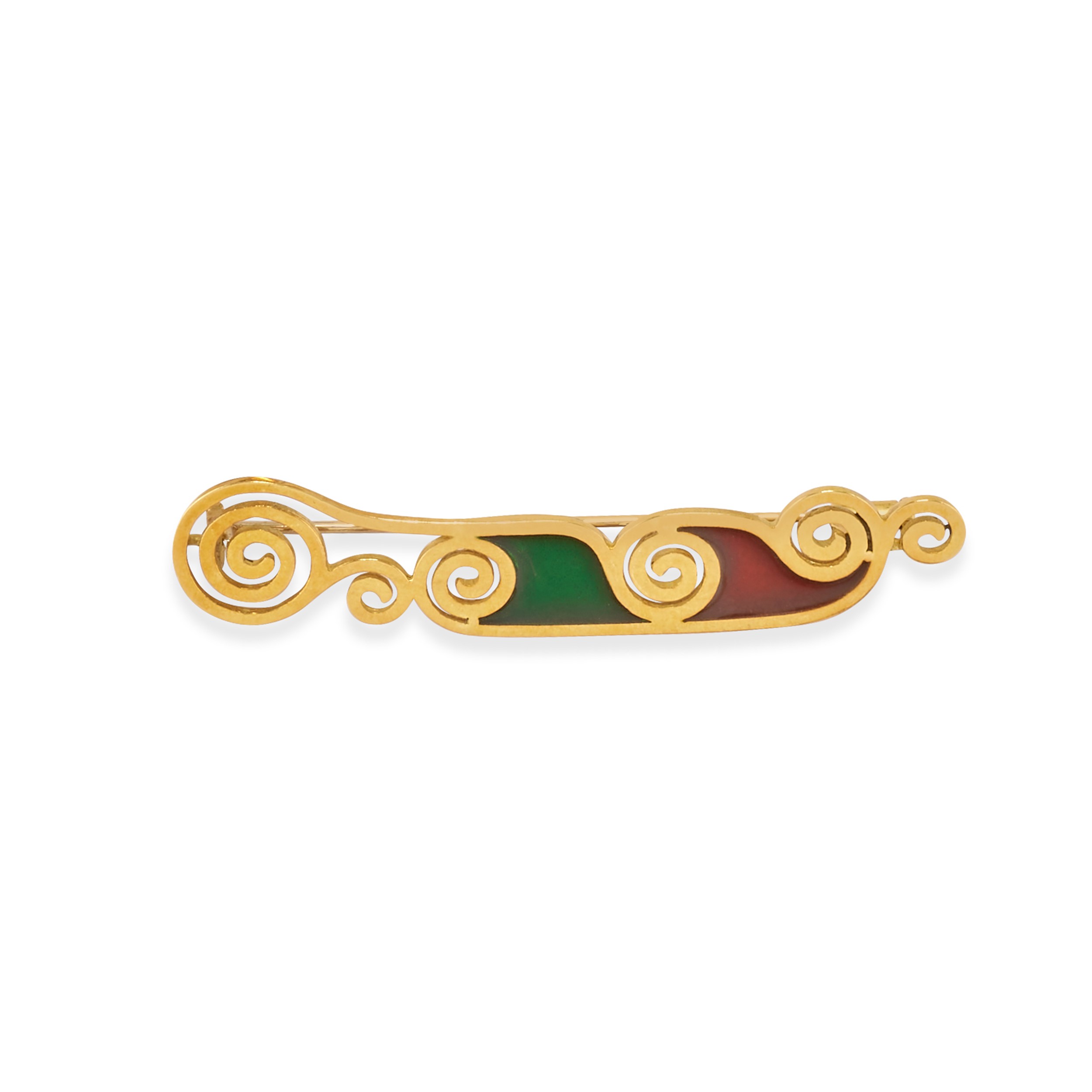 Pao Ying Wang - Sei spille in oro giallo 18k con pietre preziose