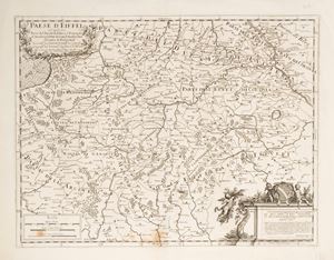 Paese d'Eiffel nel quale sono parte del Ducato di Iulers, il Principato d'Aremberg, li Stati de Conti di Manderscheit, la contea di Reiferscheid.