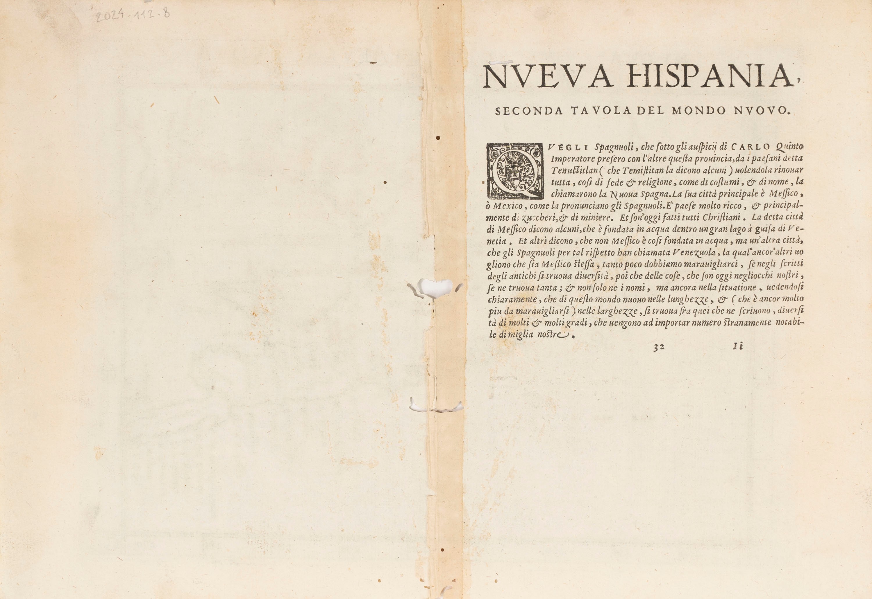 Tolomeo, Claudio - Ruscelli, Girolamo - Tolomeo, Nueva Hispania Tabula Nova, incisione su rame de...