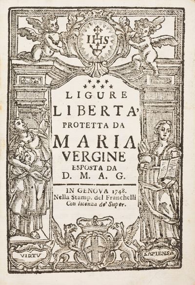 Franchelli, Ligure libertà protetta da Maria Vergine, 1748