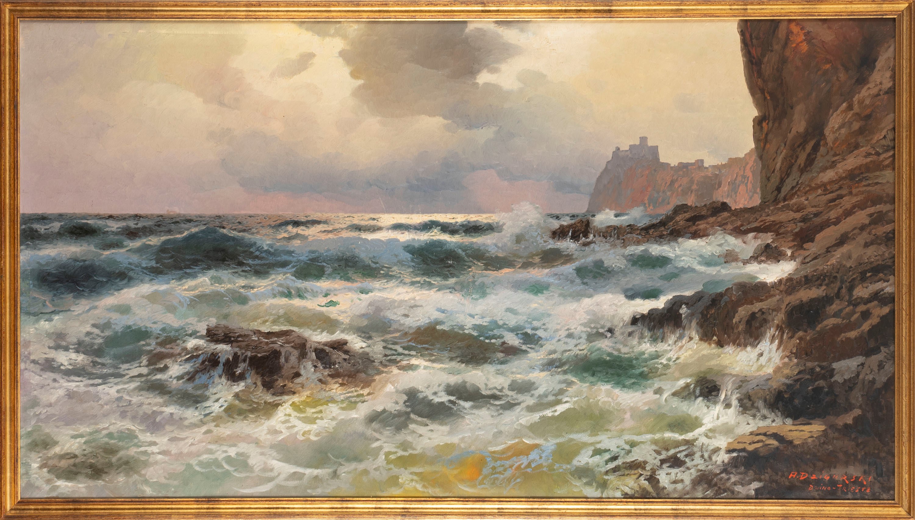 Alexander Dzigurski - Mareggiata a Duino