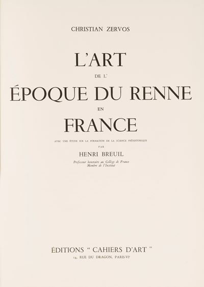 L'Art de l'époque du Renne en France
