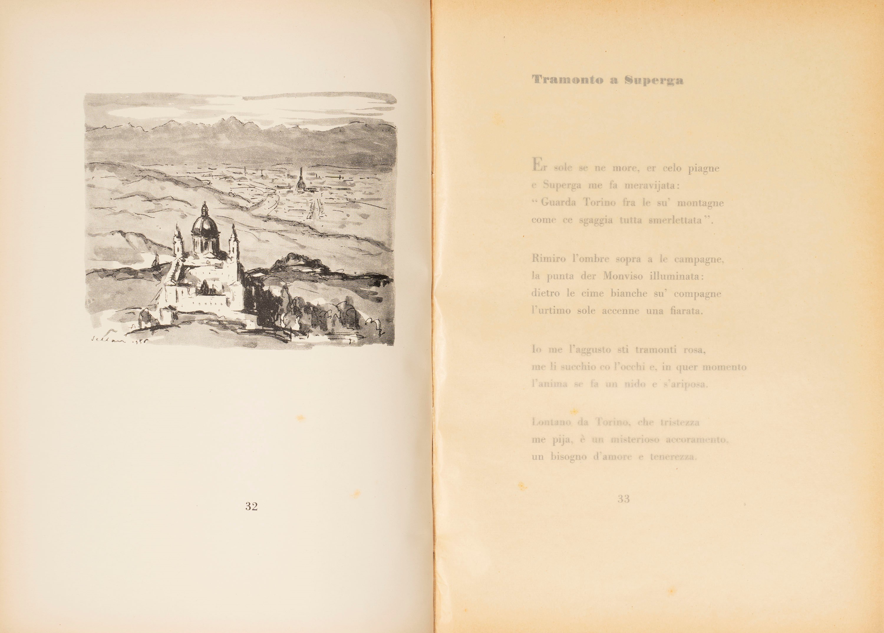 Filippo Tartufari - Torino in romanesco (Impressioni), 1956, illustrazioni del pittore Felice Vel...