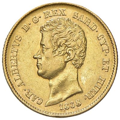 Regno di Sardegna, Carlo Alberto, 20 Lire, 1838
