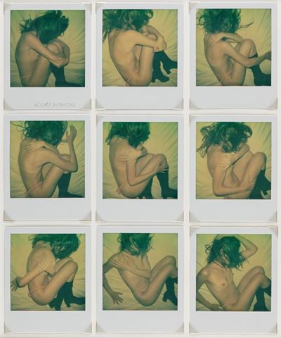 Senza titolo (Nudo), 9 polaroid montate su passepartout