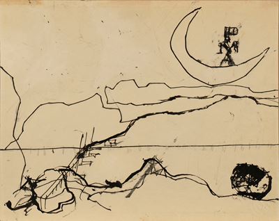 Senza Titolo (luna con Barone di Munchausen)