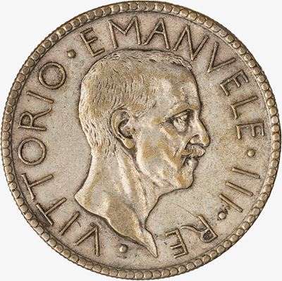 VITTORIO EMANUELE III, 20 Lire Littore, 1927