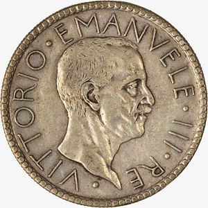 Regno d'Italia, VITTORIO EMANUELE III, 1900-1946 - 20 Lire Littore Anno VI