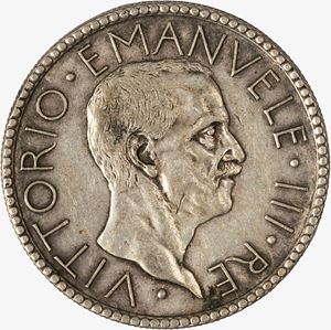 Regno d'Italia, VITTORIO EMANUELE III, 1900-1946 - 20 Lire Littore Anno VI