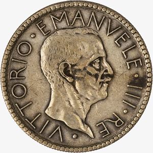 Regno d'Italia, VITTORIO EMANUELE III, 1900-1946 - 20 Lire Littore Anno VI