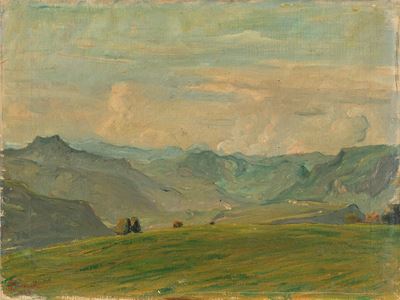 Val Serina, olio su tela