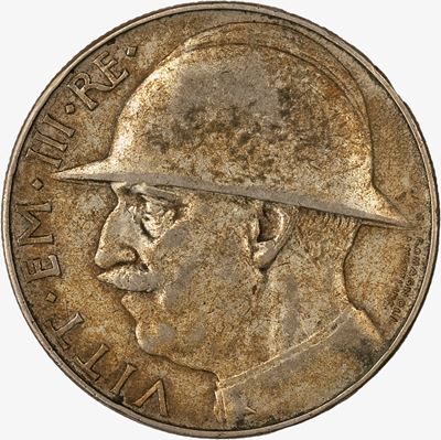 Regno d'Italia, Vittorio Emanuele III, 20 Lire Elmetto, 1928