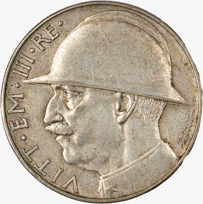 Regno d'Italia, 20 Lire Elmetto, 1928