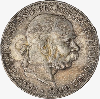 Austria, FRANZ JOSEPH I, 5 Corone, argento, 1900