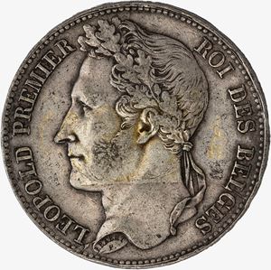 Belgio, LEOPOLD I, 1831-1865 - 5 Franchi