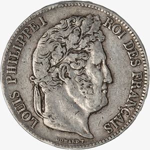 Francia, LUIGI FILIPPO I, 1830-1848 - 5 Franchi