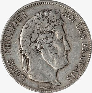 Francia, LUIGI FILIPPO I, 1830-1848 - 5 Franchi