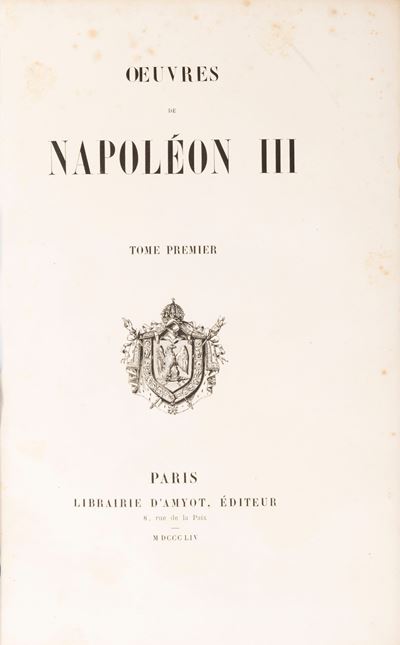 Oeuvres posthumes et autographes inédits de Napoleon III, Libro in 5 volumi