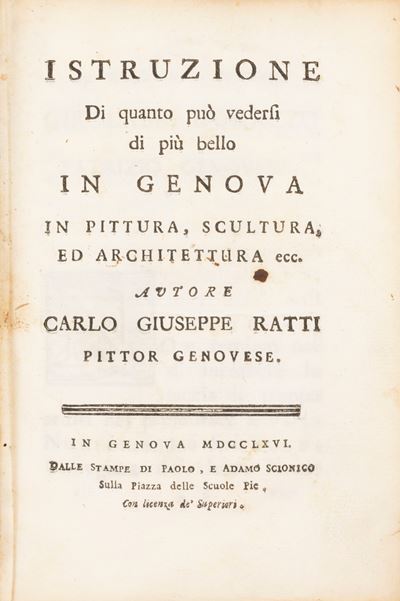 Istruzione di quanto può vedersi di più bello in Genova in pittura, scultura ed architettura, pri...