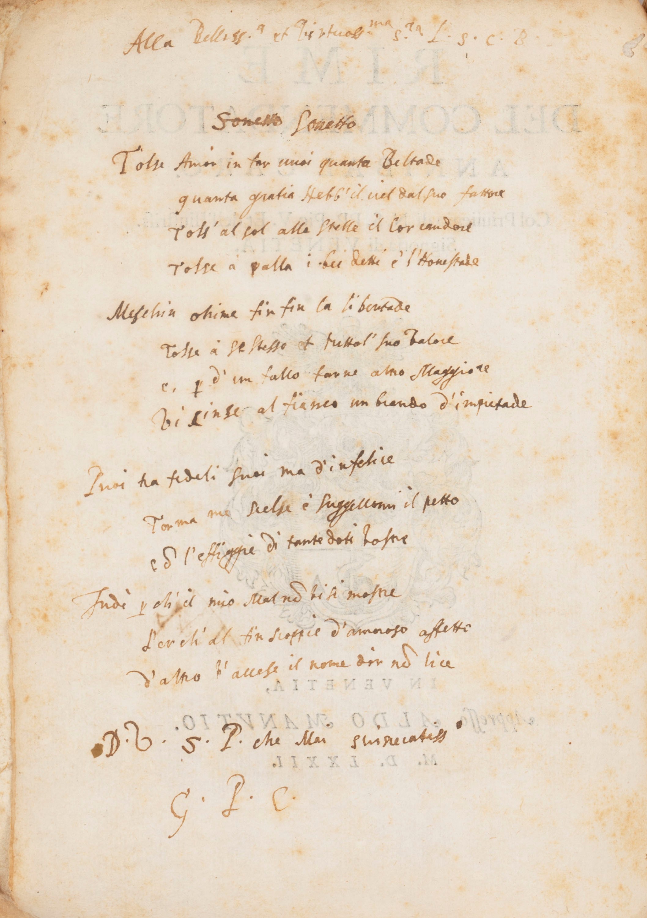 Annibale Caro - Rime del Commendatore