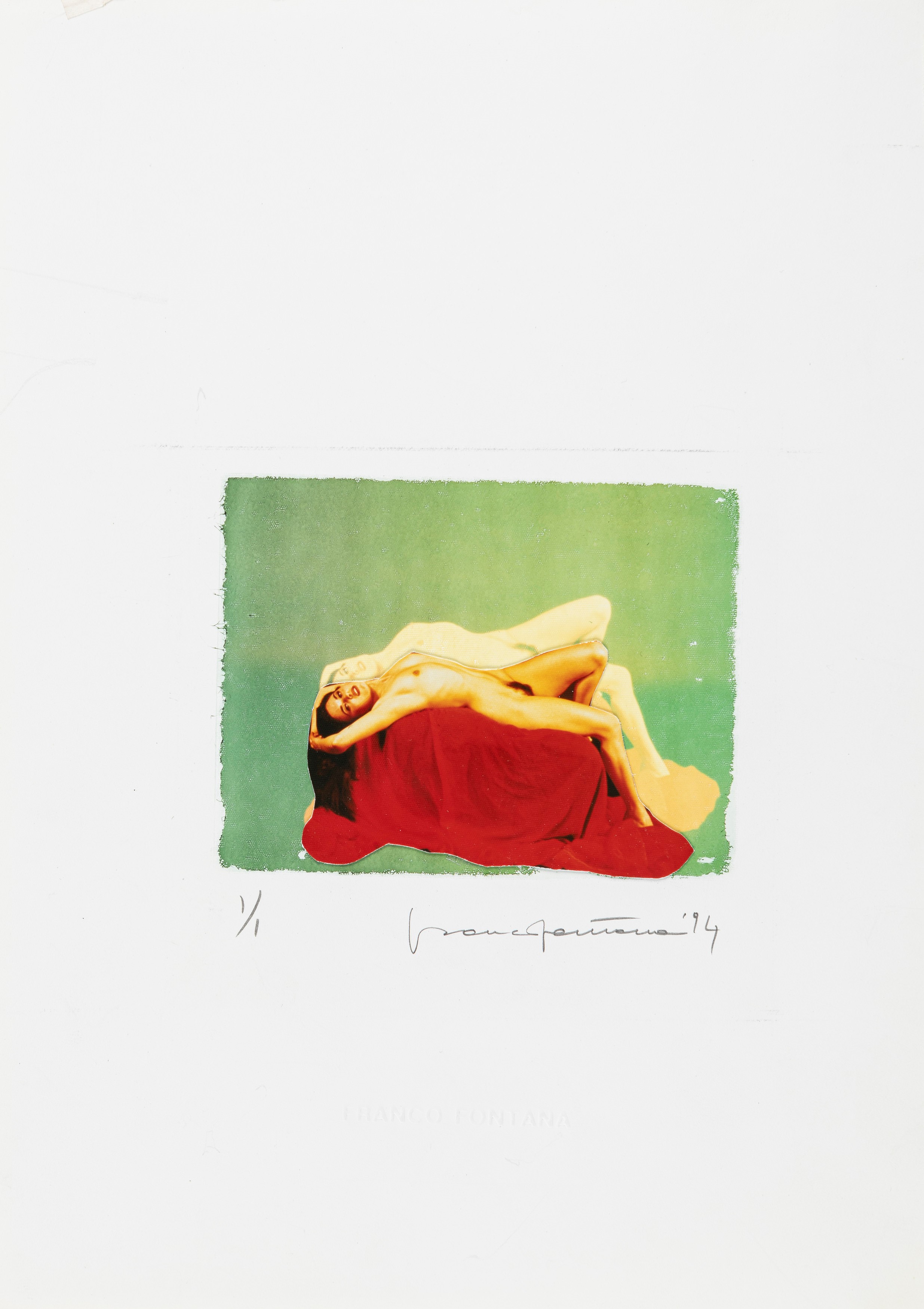 Franco Fontana - Senza titolo (Collage, Polaroid trasferta su cartoncino e C-print, 1994)