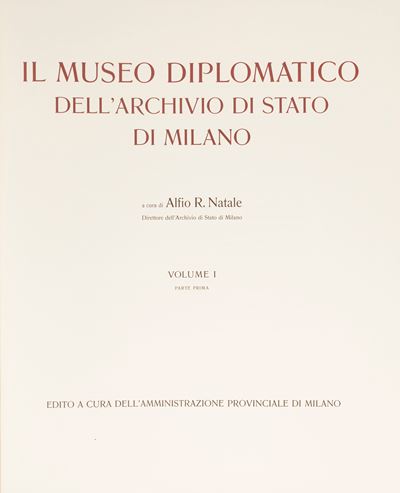 Il Museo Diplomatico dell'Archivio di Stato di Milano, 1970
