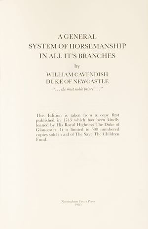 A General System of Horsemanship in All Its Branches