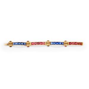 Bracelet with colored stones