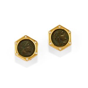 Earrings with coins
