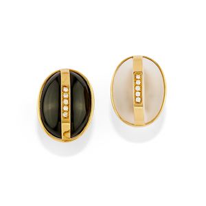 Earrings with gemstones