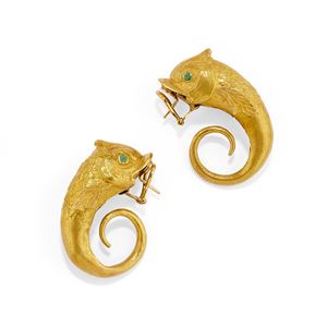 Orecchini con smeraldi