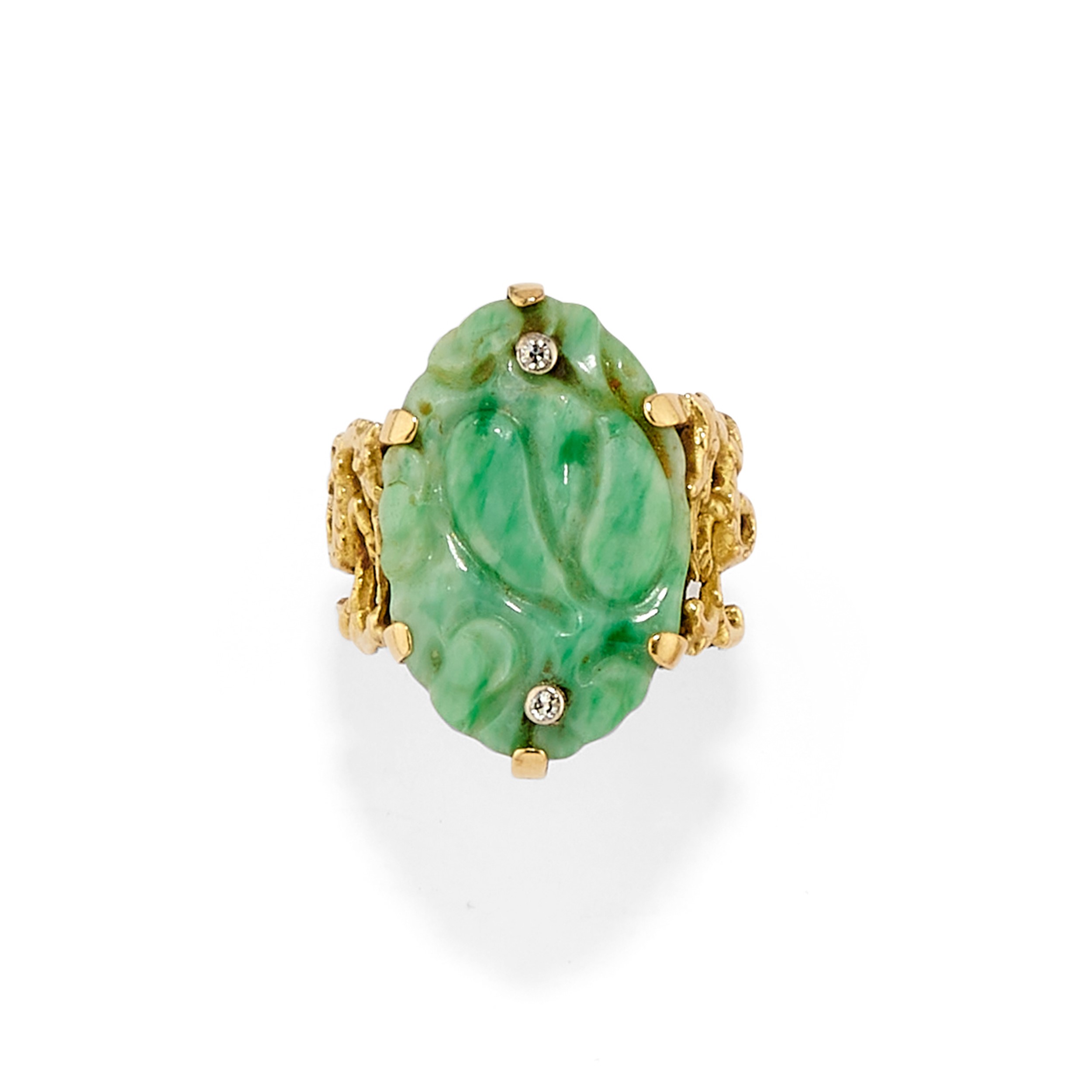 Spilla e Anello con Giadeite