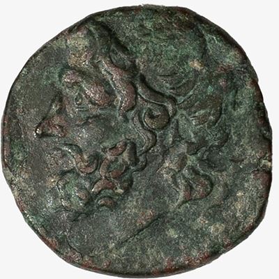 GERONE II di Siracusa, Tetras databile al 269-263 a.C., bronzo, gr. 6,32, diam. 18,61 mm.
