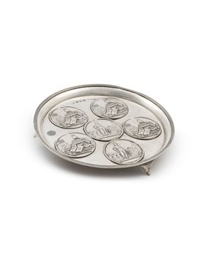 Silver stand with medals