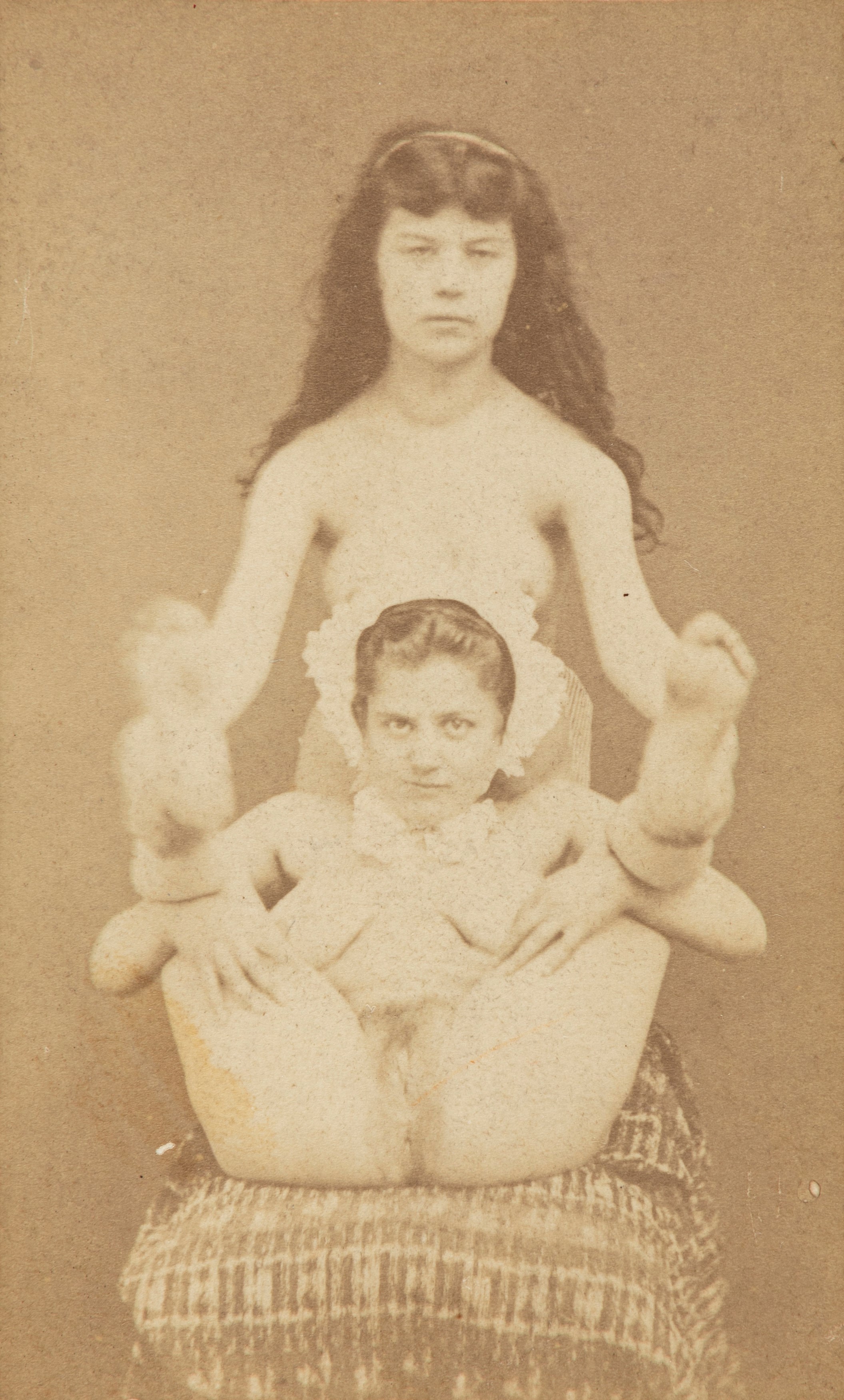 Anonimo - Senza titolo (Scene erotiche), due stampe all'albumina