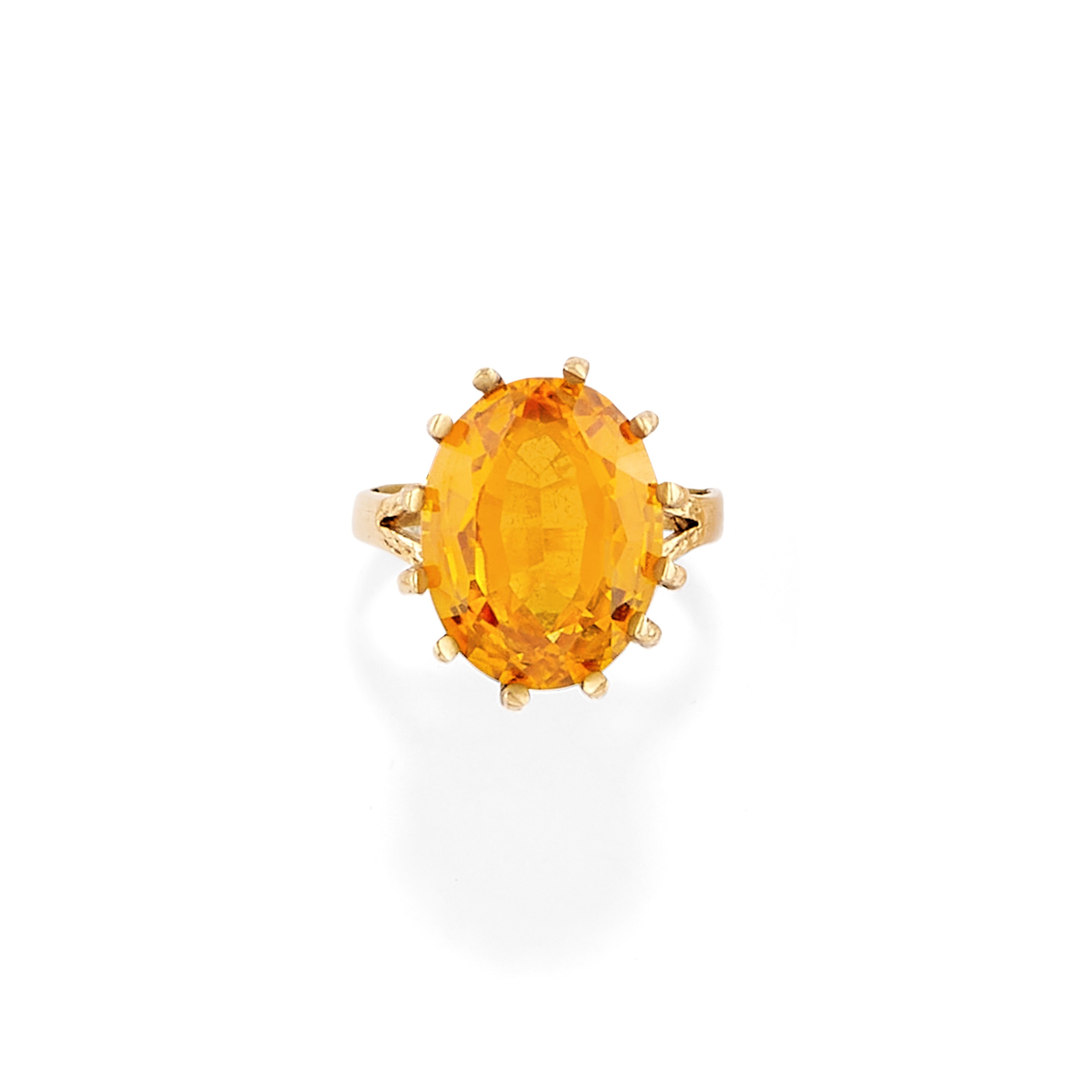 Pendente e due anelli in oro giallo 12k, 18k e argento con diamanti e quarzi