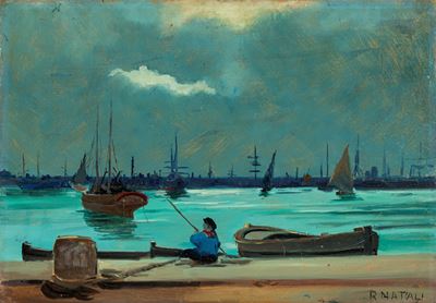 Pescatore al Porto di Livorno